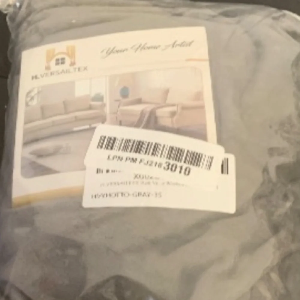 Elegant Gray Velvet Ottoman Slipcover